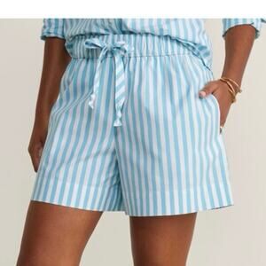 Vineyard vines blue striped stretch poplin pull on shorts size XL NWT